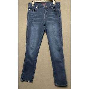 ELLE Paris Women’s Jeans 12 Blue Stretch Straight Leg Denim Pants